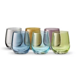 Vandglas 6 Stk. 36 Cl I Forskellige Farver