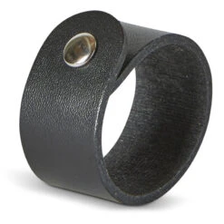 Servietring Sort Genbrugslæder 6 Stk.