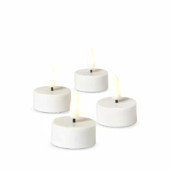 LED Fyrfadslys 4 Stk. Hvid