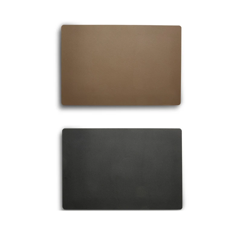 Dækkeserviet Vendbar Taupe/sort Læderlook 3 Dækkeserviet Vendbar Taupe/sort Læderlook