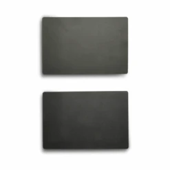 Dækkeserviet Vendbar Grå/sort Læderlook