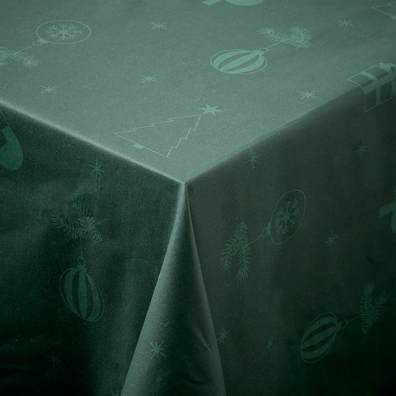 Nordisk Tekstil Damask Dug Juletid Grøn 140 X 320 Cm 3 Nordisk Tekstil Damask Dug Juletid Grøn 140 X 320 Cm