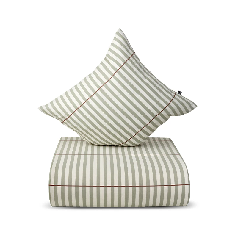 Nordisk Tekstil Outline Sengesæt Grøn 140 X 220 Cm 3 Nordisk Tekstil Outline Sengesæt Grøn 140 X 220 Cm