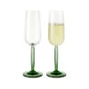 Kähler Hammershøi Champagneglas Grøn 2 Stk. 24 Cl -Nordisk Elegance 5703779187488