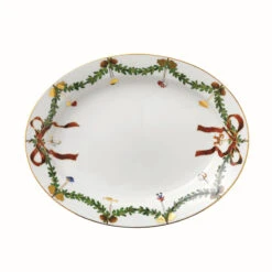 Royal Copenhagen Stjerne Riflet Jul Fad 37 Cm