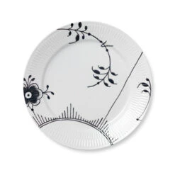 Royal Copenhagen Sort Mega Riflet Tallerken 27 Cm