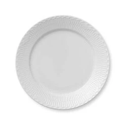 Royal Copenhagen Hvid Halvblonde Flad Tallerken 27 Cm