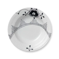 Royal Copenhagen Sort Mega Riflet Dyb Tallerken 21 Cm