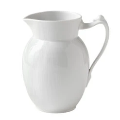 Royal Copenhagen Hvid Riflet Kande 1,7 Ltr.