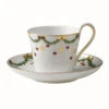 Royal Copenhagen Stjerne Riflet Jul Kop Med Underkop -Nordisk Elegance 5705140243120