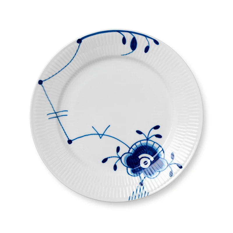 Royal Copenhagen Blå Mega Riflet Tallerken 22 Cm 3 Royal Copenhagen Blå Mega Riflet Tallerken 22 Cm