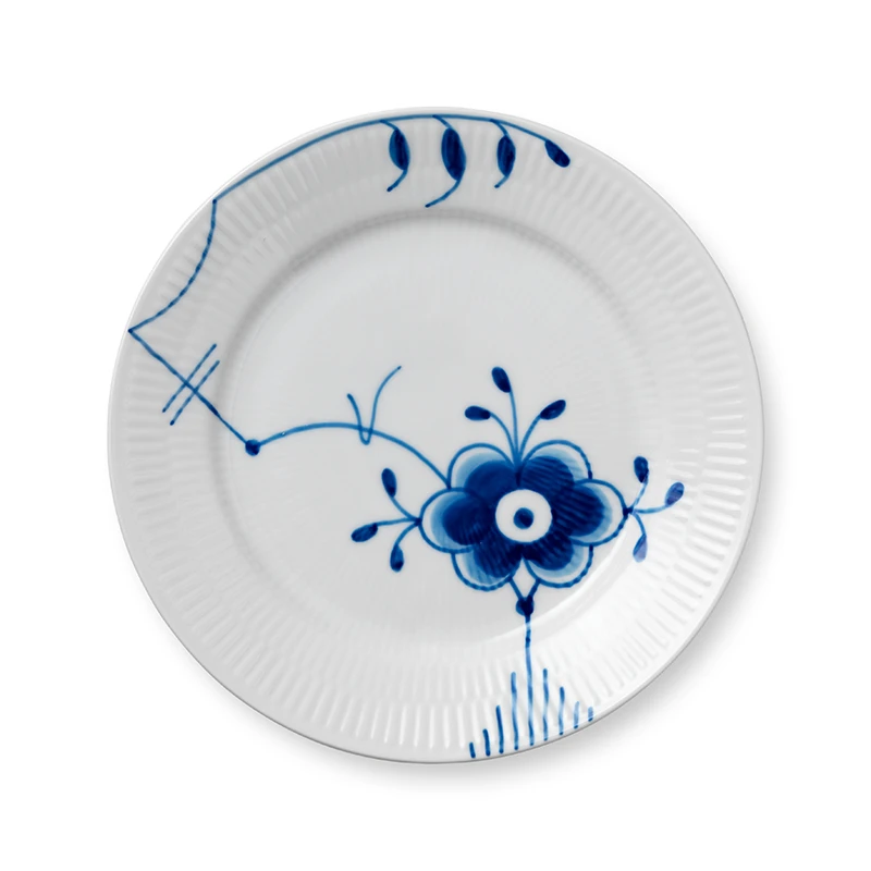 Royal Copenhagen Blå Mega Riflet Tallerken 19 Cm 3 Royal Copenhagen Blå Mega Riflet Tallerken 19 Cm