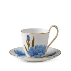 Royal Copenhagen Flora Højhankskop Og Underkop, 27 Cl. Kornblomst