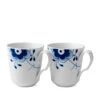 Royal Copenhagen Blå Mega Riflet Krus 2 Stk.