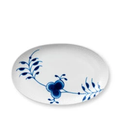 Royal Copenhagen Blå Mega Riflet Ovalt Fad 23 Cm