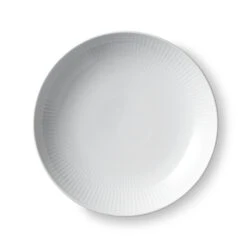 Royal Copenhagen Hvid Riflet Moderne Tallerken 20 Cm