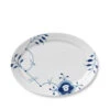 Royal Copenhagen Blå Mega Riflet Oval Tallerken 28 Cm -Nordisk Elegance 5705140726296