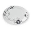 Royal Copenhagen Sort Mega Riflet Oval Tallerken 28 Cm -Nordisk Elegance 5705140726302