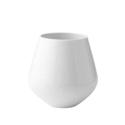 Royal Copenhagen Hvid Riflet Vase 20,5 Cm