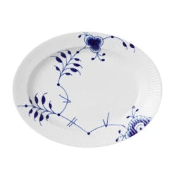 Royal Copenhagen Blå Mega Riflet Fad 30 Cm