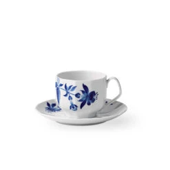 Royal Copenhagen Blomst Kop Med Underkop Fuchsia 22 Cl