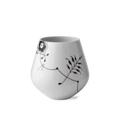 Royal Copenhagen Sort Mega Riflet Vase 20,5 Cm