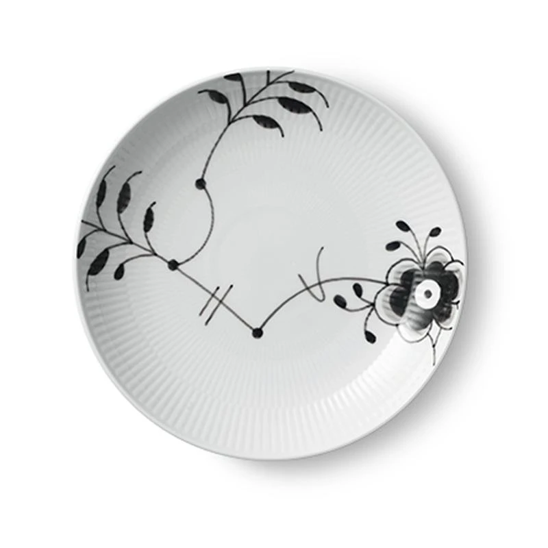 Royal Copenhagen Sort Mega Riflet Tallerken 20 Cm 3 Royal Copenhagen Sort Mega Riflet Tallerken 20 Cm