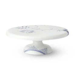 Royal Copenhagen Blå Mega Riflet Fad På Fod 29,5 Cm