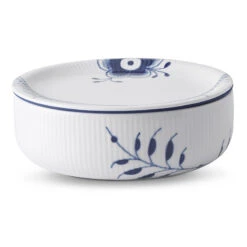 Royal Copenhagen Blå Mega Riflet Opbevaringskrukke 1,4 L