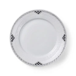 Royal Copenhagen Sort Riflet Blonde Tallerken 22 Cm
