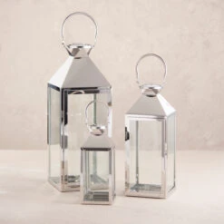 Lanterner Rustfrit Stål 3 Stk.