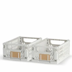DAY Stabelbar Foldekasse Lysegrå 2 Stk. 25 X 16.5 X 10 Cm
