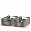 DAY Stabelbar Foldekasse Mørkegrå 2 Stk. 25 X 16.5 X 10 Cm -Nordisk Elegance 5709386723828
