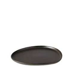 Raw Organic Frokosttallerken Titanium Black 24x21 Cm