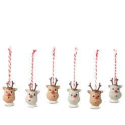 Etly Klarborg Rudolf & Venner Rensdyr Ophæng 6 Stk.