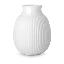 Lyngby Porcelæn Curve Vase 17,5 Cm Hvid