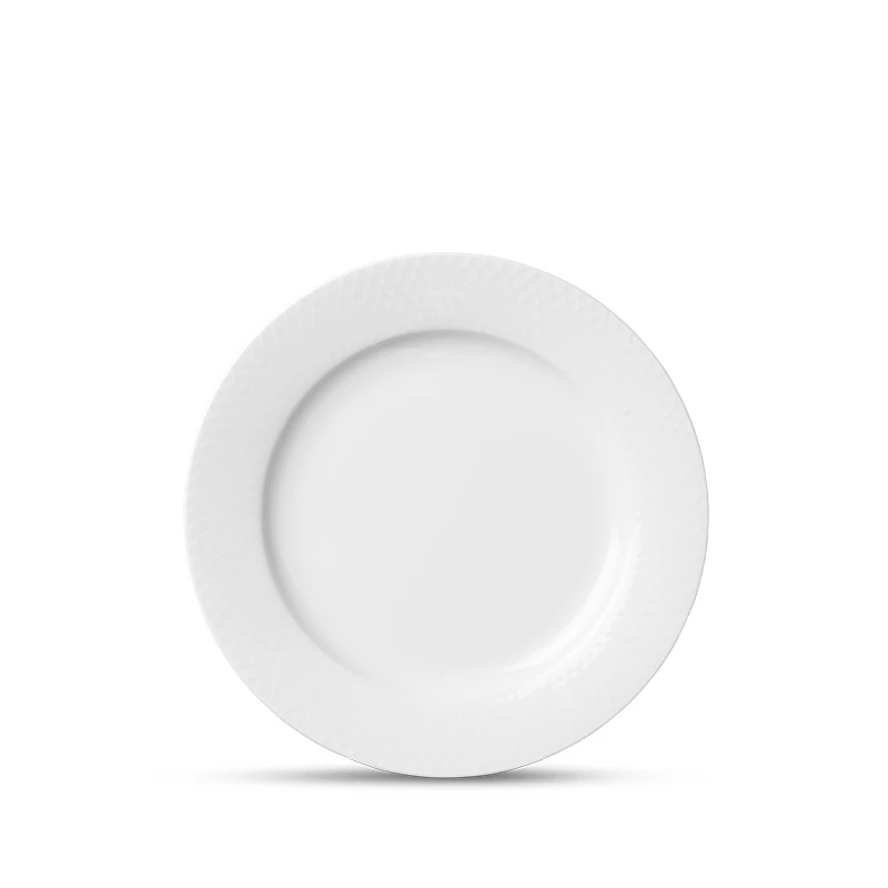 Lyngby Porcelæn Rhombe Flad Tallerken Hvid 23 Cm 3 Lyngby Porcelæn Rhombe Flad Tallerken Hvid 23 Cm