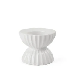 Lyngby Porcelæn Tura Fyrfadsstage Hvid Ø8 Cm