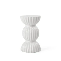 Lyngby Porcelæn Tura Kronelysestage Hvid H14 Cm.