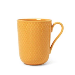 Lyngby Porcelæn Rhombe Color Kop Med Hank Gul 33 Cl