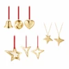 Georg Jensen 2021 Ornamenter 8 Stk. Guldbelagt