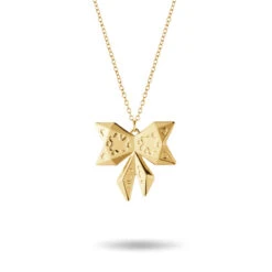 Georg Jensen Jul 2022 Sløjfe Forgyldt Med Kæde