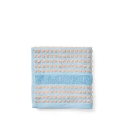 Juna Check Vaskeklud Lyseblå/sand 30x30 Cm
