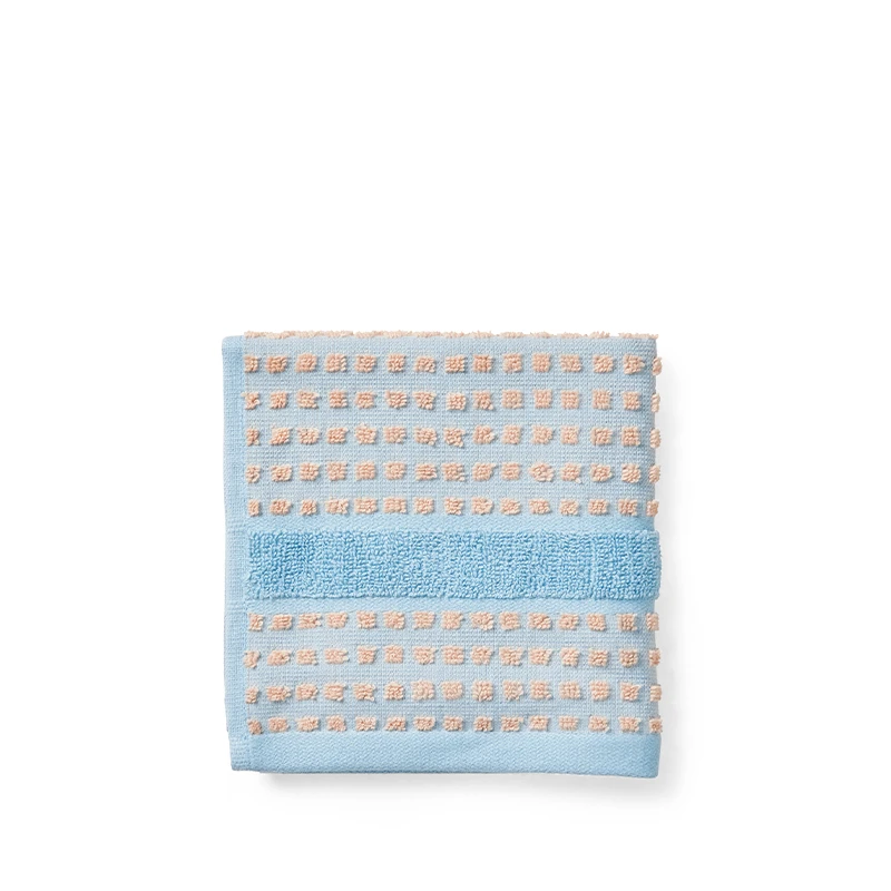 Juna Check Vaskeklud Lyseblå/sand 30x30 Cm 3 Juna Check Vaskeklud Lyseblå/sand 30x30 Cm