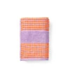 Juna Check Håndklæde Lavendel/fersken 50x100 Cm