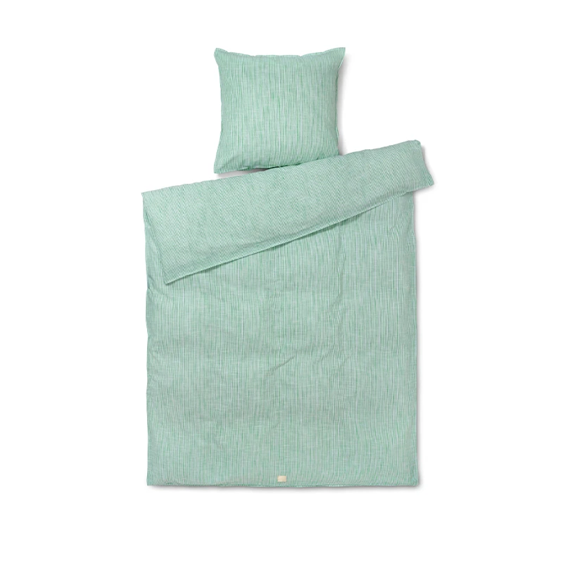 Juna Monochrome Lines Sengesæt Grøn/Hvid 140 X 200 Cm 3 Juna Monochrome Lines Sengesæt Grøn/Hvid 140 X 200 Cm