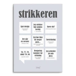 Dialægt Plakat Strikkeren 50x70 Cm