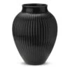 Knabstrup Keramik Knabstrup Vase Riller Sort 20 Cm