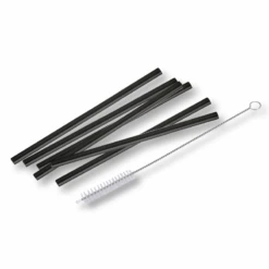 Lyngby Glas Sugerør 6 Stk Sort Glas 14,5 Cm