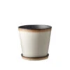 Bitz Urtepotteskjuler Med Underskål Creme/sort Ø14cm